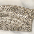 Lot 072 - Vintage Cast Metal Crumb Tray With Spiderweb Design, Ornate Handle, Made In Japan, Marked