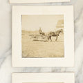 Lot 124 - Grouping Of Three Small Square Antique Boarded Photographs Including A Woman With Her Bike And Her Dog And A Man On A Horse Drawn Wagon Marked "Wilcox & Co."