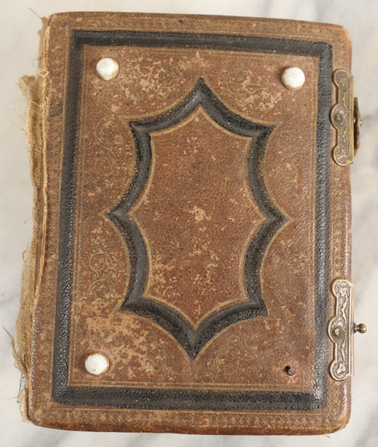 Lot 146 - Antique Photo Album With Missing Spine Covering Containing 28 Tintypes And 18 Carte De Visite C.D.V. Photos, Pinney And Skinner Families, Many Identified (All Pages Included In Pictures)