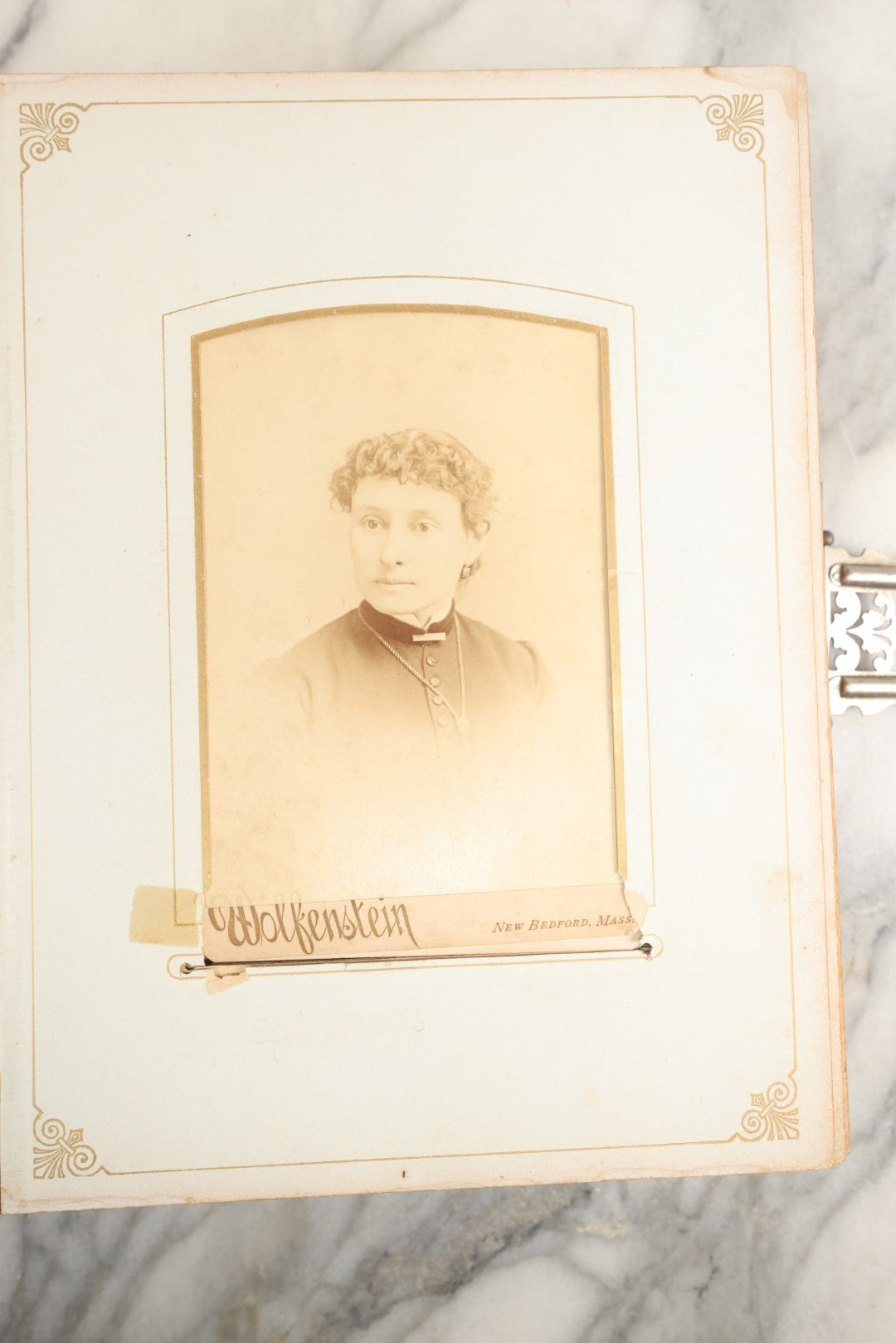 Lot 148 - Antique Cabinet Card Photo Album With Woman And Birds On Cover, Containing 25 Cabinet Cards And 12 Carte De Visite C.D.V. Photographs (All Pages Included In Pictures)