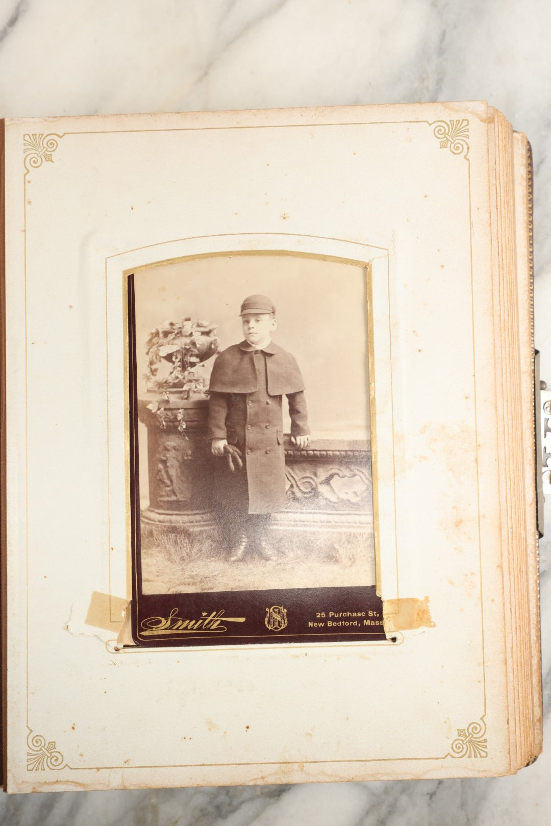 Lot 148 - Antique Cabinet Card Photo Album With Woman And Birds On Cover, Containing 25 Cabinet Cards And 12 Carte De Visite C.D.V. Photographs (All Pages Included In Pictures)