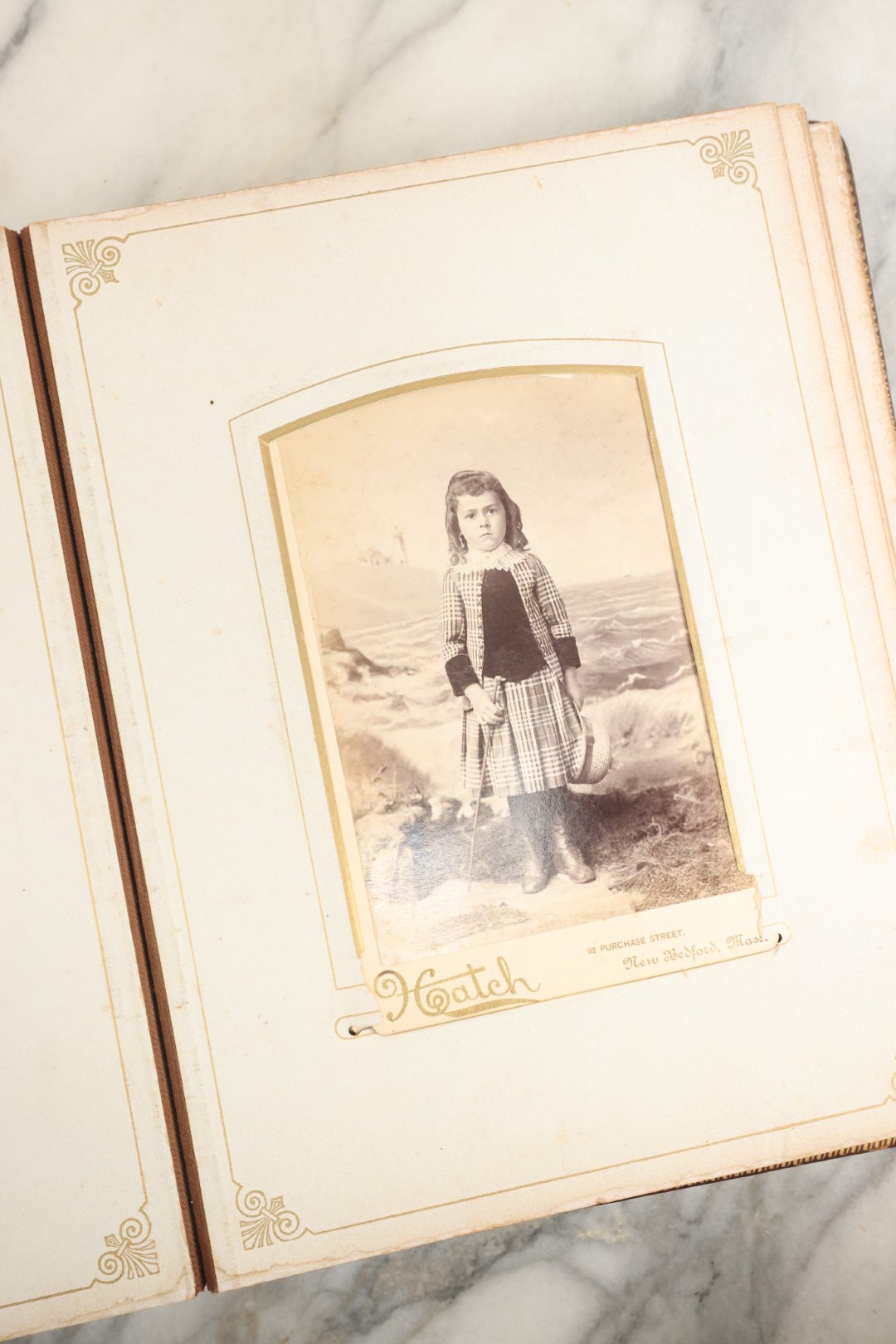 Lot 148 - Antique Cabinet Card Photo Album With Woman And Birds On Cover, Containing 25 Cabinet Cards And 12 Carte De Visite C.D.V. Photographs (All Pages Included In Pictures)