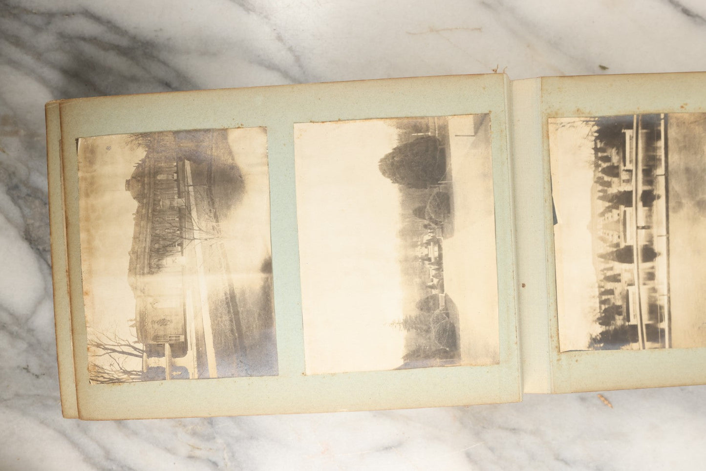 Lot 150 - Antique Late 19th Century Snapshot Travel Photo Album Of A Trip To Germany And Europe, Including Photos Aboard The Ss Kaiser Wilhelm Der Grosse, The Largest Ship In The World At The Time, 1898, 40+ Photos, Many Blank Pages (All Pages Included In Pictures)