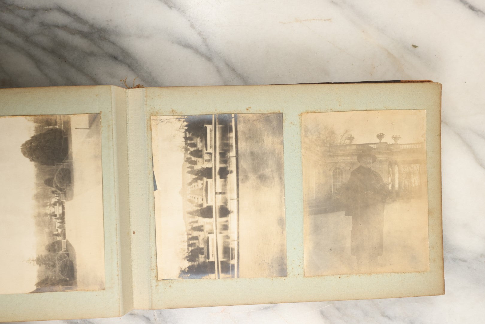 Lot 150 - Antique Late 19th Century Snapshot Travel Photo Album Of A Trip To Germany And Europe, Including Photos Aboard The Ss Kaiser Wilhelm Der Grosse, The Largest Ship In The World At The Time, 1898, 40+ Photos, Many Blank Pages (All Pages Included In Pictures)