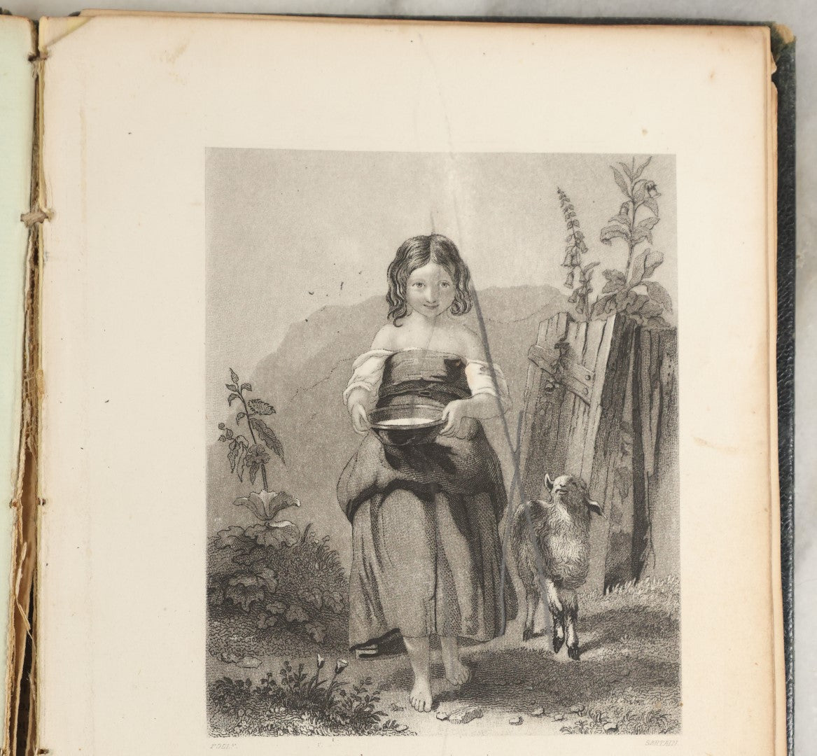 Lot 152 - Antique "The Pet Album" Autograph Album With Many Engravings, Mostly Empty, Signatures, Poems, And More, Presented To Gertie On Her 15th Birthday, May 1864