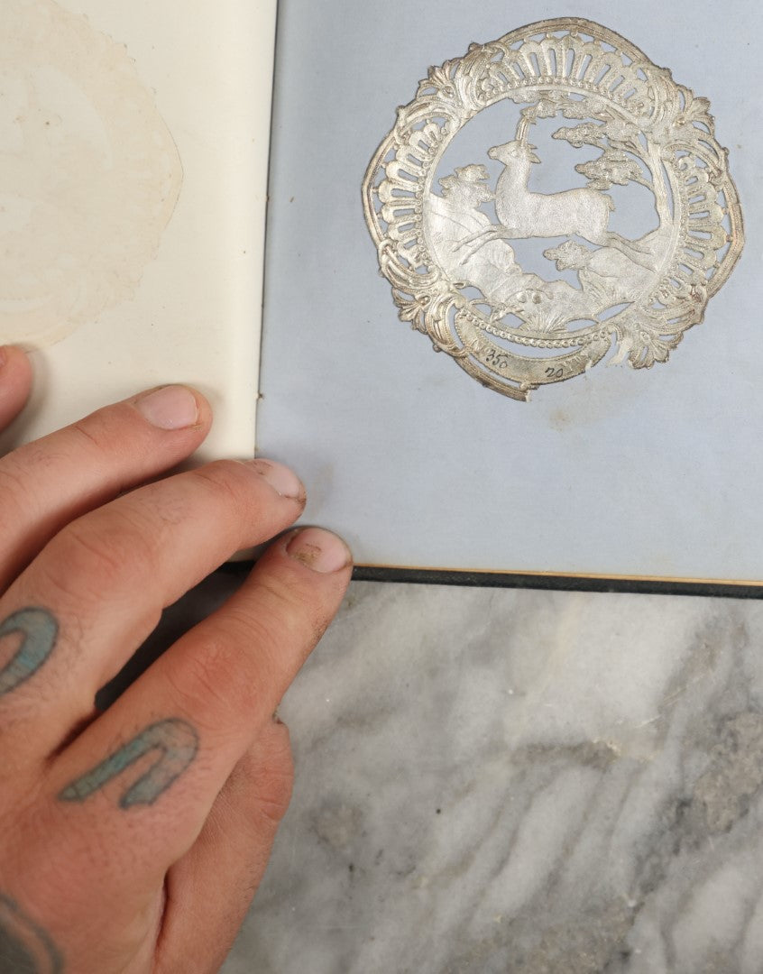 Lot 152 - Antique "The Pet Album" Autograph Album With Many Engravings, Mostly Empty, Signatures, Poems, And More, Presented To Gertie On Her 15th Birthday, May 1864