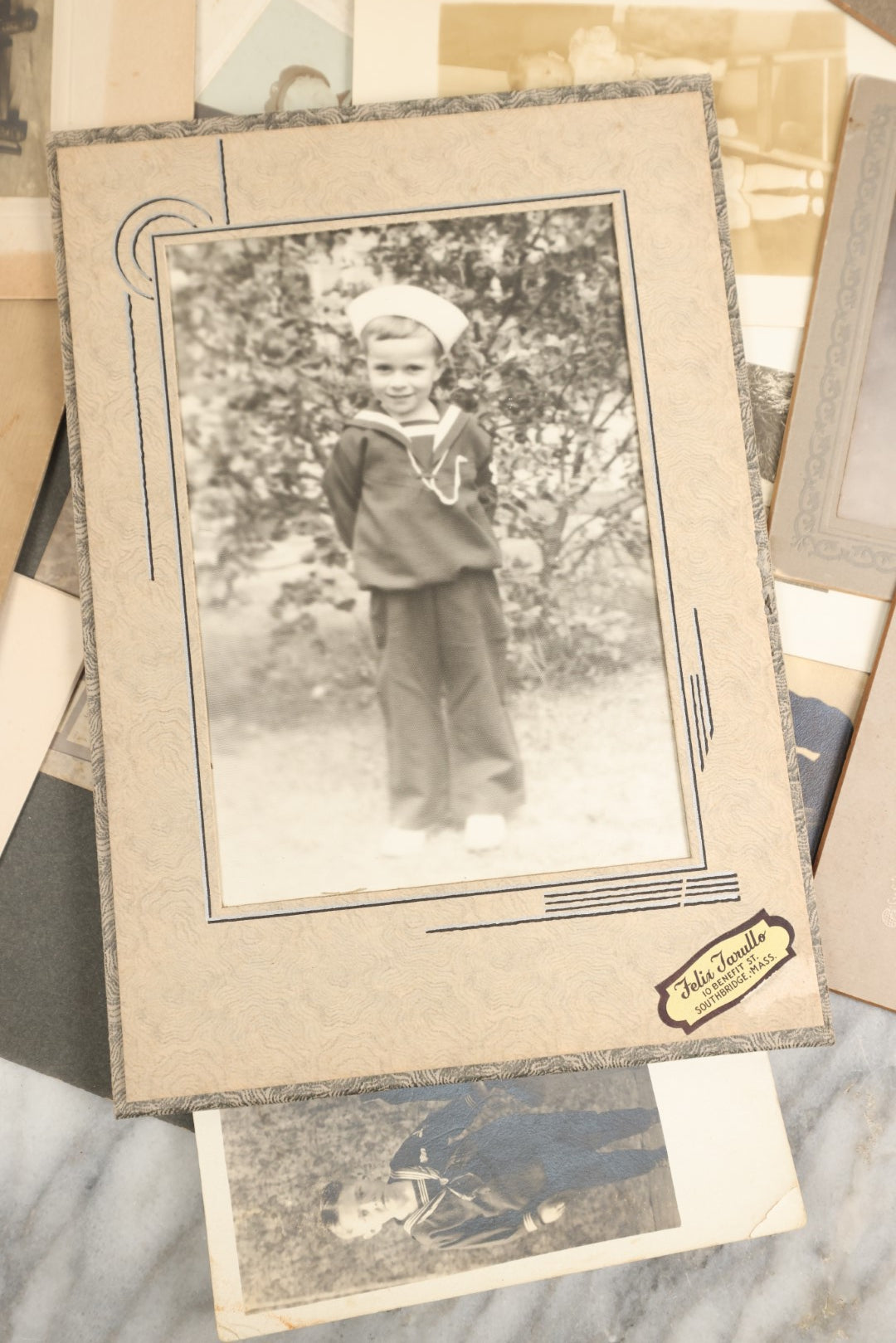 Lot 153 - Unique Collection Grouping Of 25+ Antique And Vintage Photographs Of Children Dressed In Sailors Uniforms, Costumes, One Lot One Money