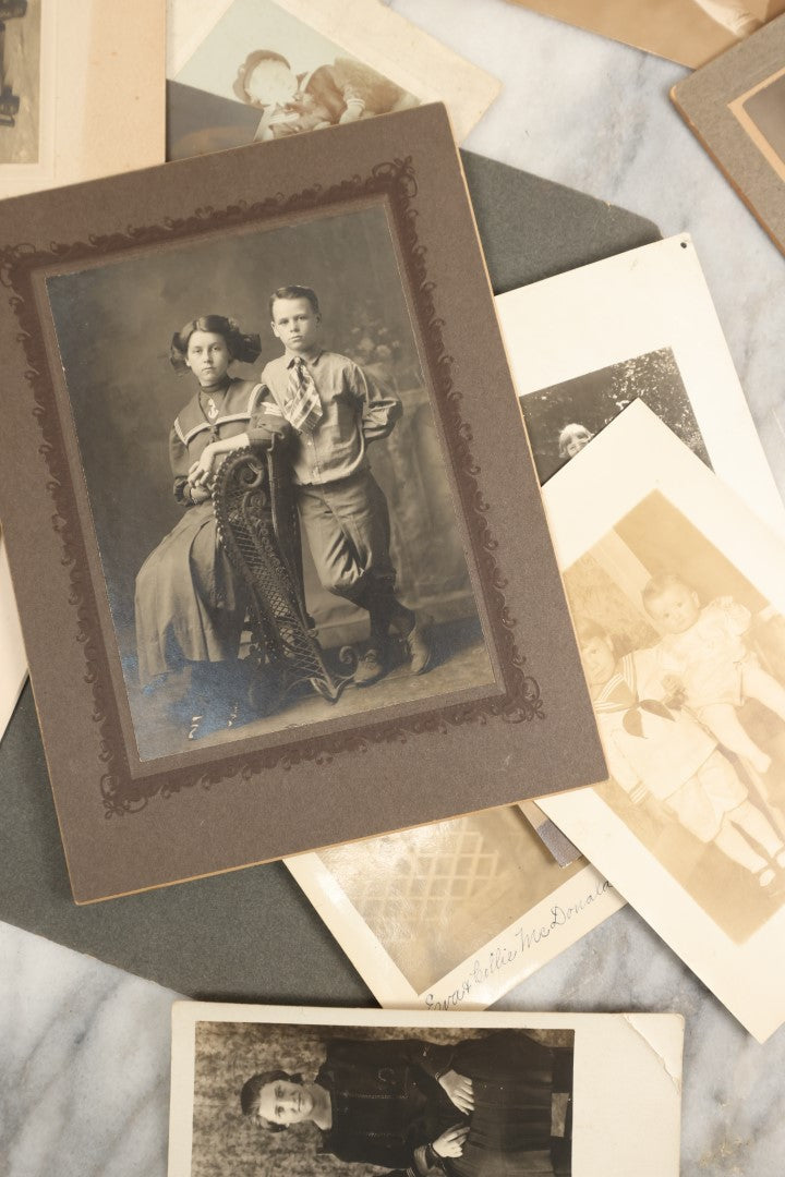 Lot 153 - Unique Collection Grouping Of 25+ Antique And Vintage Photographs Of Children Dressed In Sailors Uniforms, Costumes, One Lot One Money