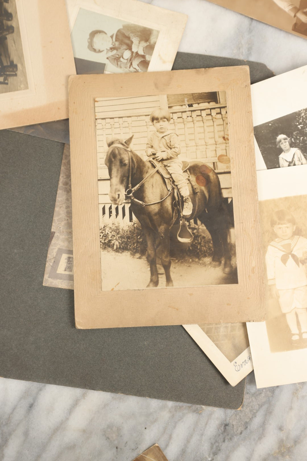 Lot 153 - Unique Collection Grouping Of 25+ Antique And Vintage Photographs Of Children Dressed In Sailors Uniforms, Costumes, One Lot One Money