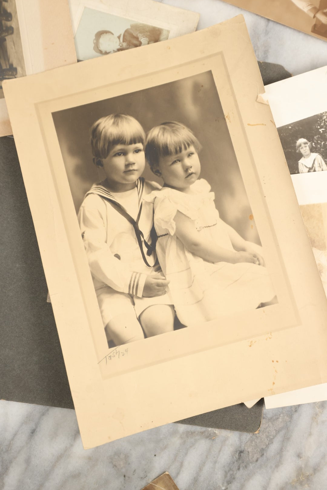 Lot 153 - Unique Collection Grouping Of 25+ Antique And Vintage Photographs Of Children Dressed In Sailors Uniforms, Costumes, One Lot One Money