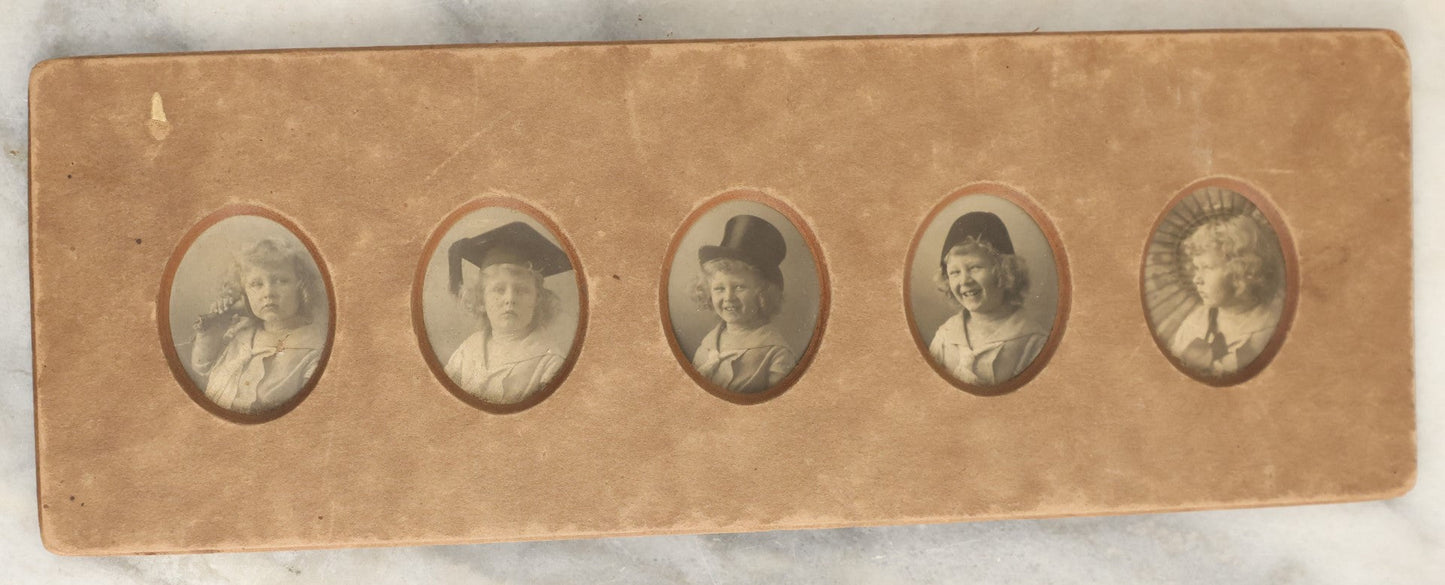 Lot 154 - Collection Of Four Photo Strips Containing Small Snapshot Photos Of Women, Girls, Graduates, And More