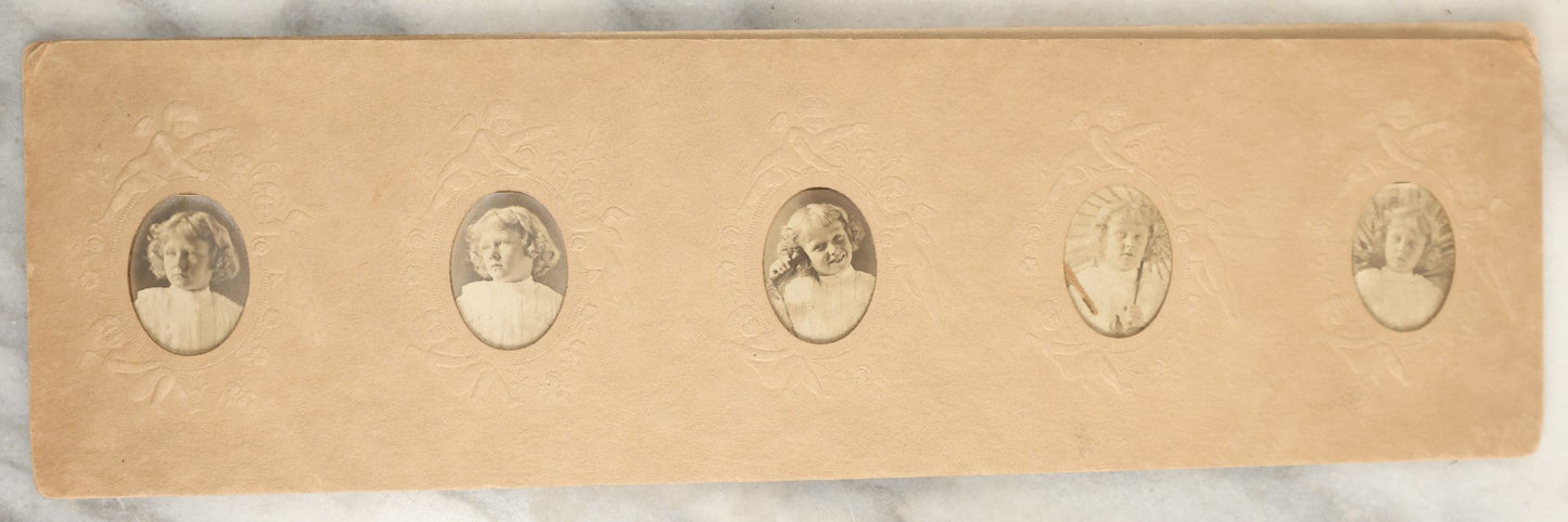 Lot 154 - Collection Of Four Photo Strips Containing Small Snapshot Photos Of Women, Girls, Graduates, And More