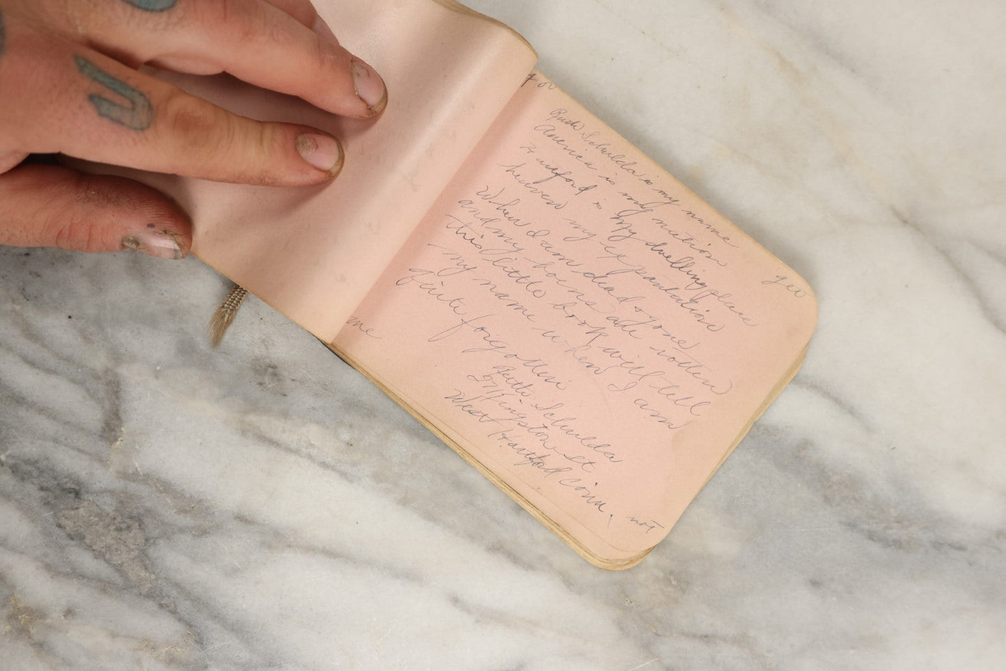 Lot 157 - Vintage Green Autograph Album With Pictogram Illustration On Cover "You Are The Apple Of My Eye," New Brunswick, Canada, March 1926