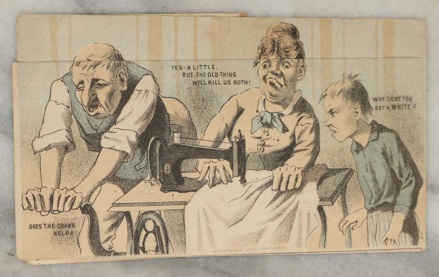 Lot 160 - Grouping Of Five Trade Cards Including Three Transforming Flip Out Cards, A Mechanical Windmill Card, And An Early Santa Die Cut