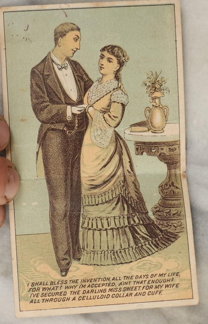 Lot 160 - Grouping Of Five Trade Cards Including Three Transforming Flip Out Cards, A Mechanical Windmill Card, And An Early Santa Die Cut