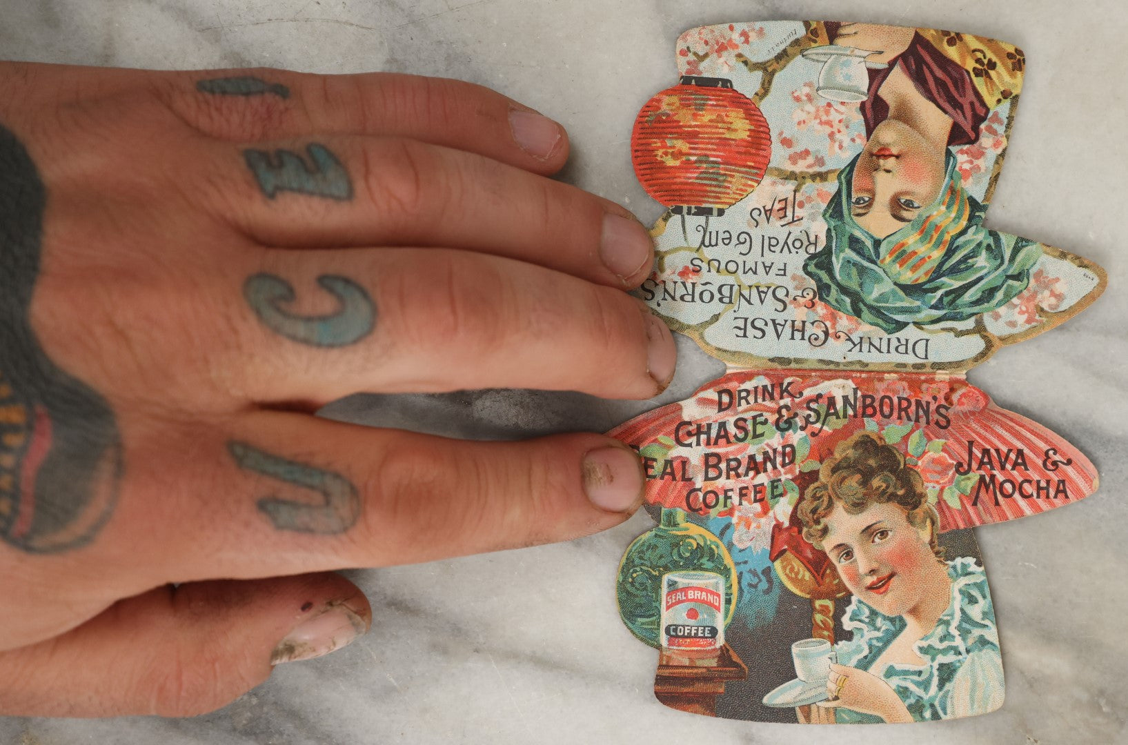 Lot 160 - Grouping Of Five Trade Cards Including Three Transforming Flip Out Cards, A Mechanical Windmill Card, And An Early Santa Die Cut