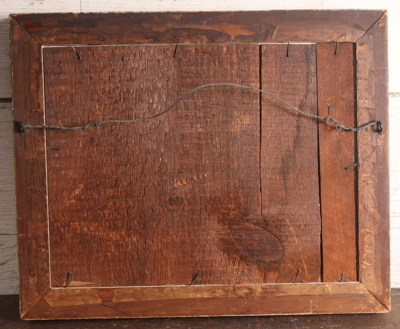 Lot 010 - Antique Nautical Reverse Painting On Glass Of Tall Ship "Swift," Titled "Round The Coast," Dated October 21, 1892, Artist Signed H.M. Jeff, In Frame, 16" x 13"