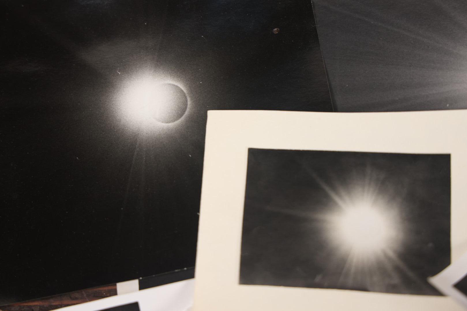 Lot 017 - Grouping Of 30+ Vintage Black And White Snap Shot Photos Of The Total Solar Eclipse On March 7Th, 1970, As Seen East Of Cape Cod, Massachusetts, With Provenance And New York Times Article