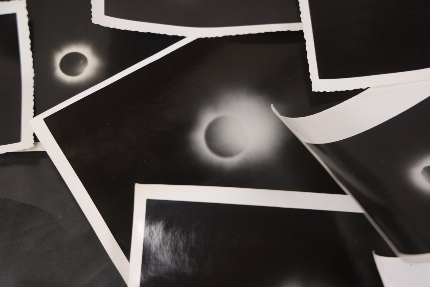 Lot 017 - Grouping Of 30+ Vintage Black And White Snap Shot Photos Of The Total Solar Eclipse On March 7Th, 1970, As Seen East Of Cape Cod, Massachusetts, With Provenance And New York Times Article