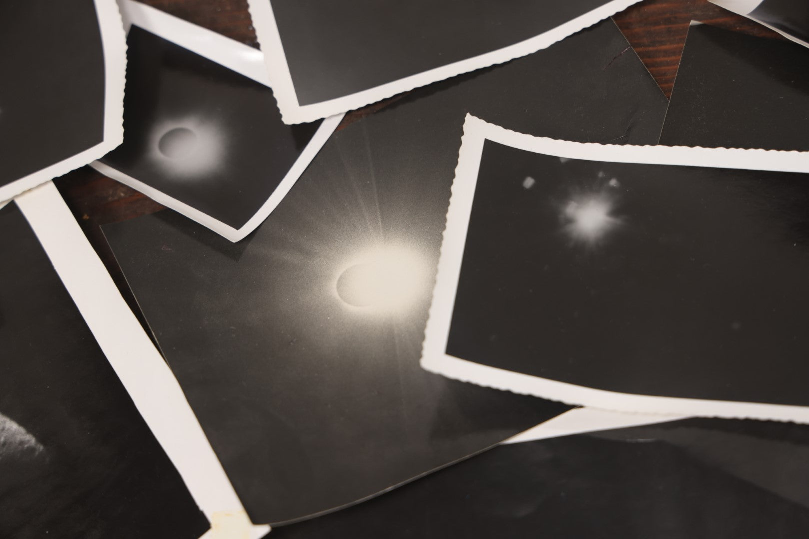 Lot 017 - Grouping Of 30+ Vintage Black And White Snap Shot Photos Of The Total Solar Eclipse On March 7Th, 1970, As Seen East Of Cape Cod, Massachusetts, With Provenance And New York Times Article