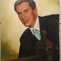 Lot 022 - Actor Martin Landau As Rollin Hand In "Mission: Impossible" (1966) Original Painting On Board, Artist Signed By Brian K. Hamilton, Dated 1968, 12" x 16"