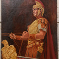Lot 027 - Actor Robert Taylor As Marcus Vinicius In "Quo Vadis" (1951) Original Painting On Board, Artist Signed By Brian K. Hamilton, Dated 1966, 12" x 16"
