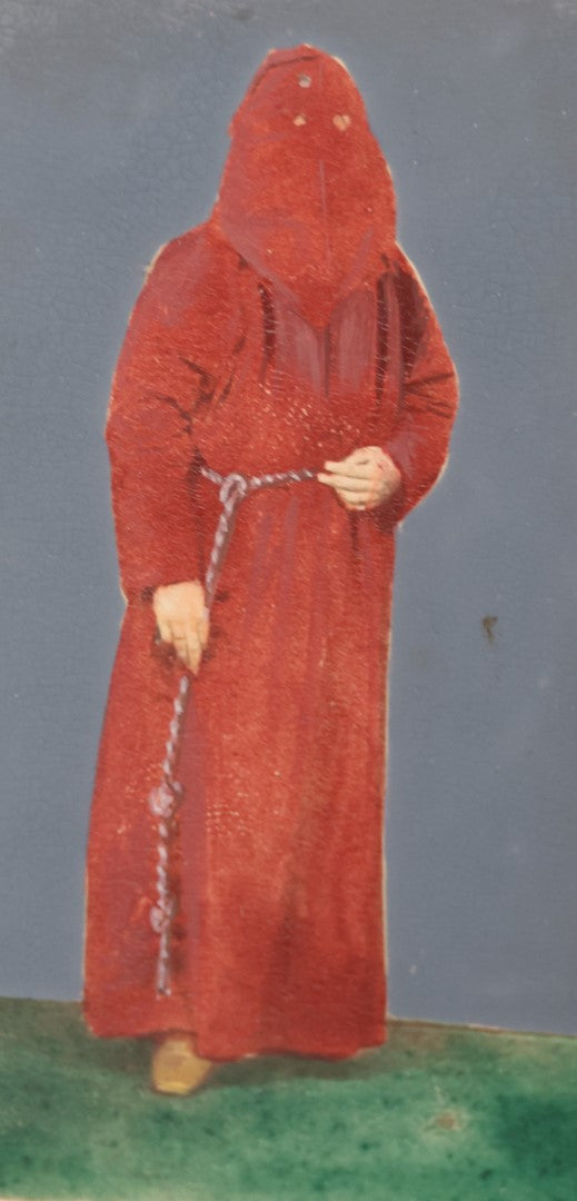 Lot 040 - Antique Hand Colored Carte De Visite C.D.V. Photograph Of An Italian Priest Of The Confraternity Of The Penitents (Penitents Rouges Or Red Penitents), Catholic Religious Order, Fratelli D'Alessandri Photographer