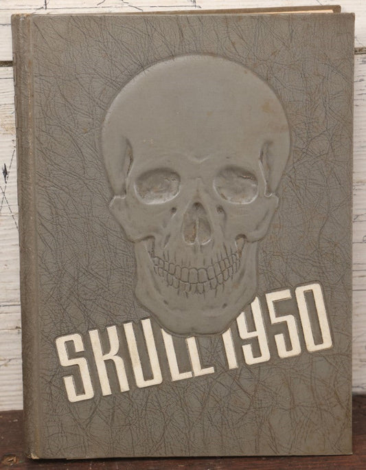 Lot 041 - The Skull 1950 Yearbook From Albany Medical College, Union University, Albany, New York, Skull On Cover, Interesting Medical Photos Inside