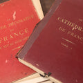 Lot 049 - Pair Of Antique French Folio Art Books, Cathedrals Of France And Decorative Paintings In France, Craft Condition, May Be Incomplete, Hundreds Of Art Prints, Many Color Plates