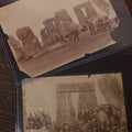 Lot 058 - Pair Of Antique Snap Shot Photos Of Men In Uniform Posing In And Around Stonehenge, England, Note Wear And Tear