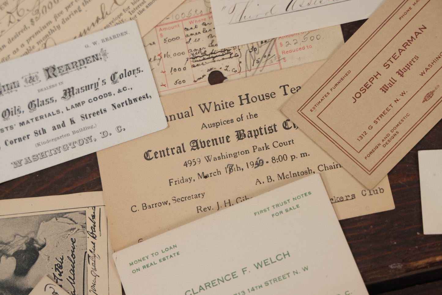 Lot 063 - Grouping Of 35+ Assorted Business Cards And Trade Cards, Circa Early To Mid 20th Century, Including Lawyers, Salespeople, Pastors, Etc