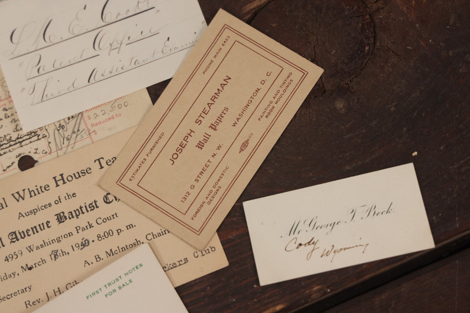 Lot 063 - Grouping Of 35+ Assorted Business Cards And Trade Cards, Circa Early To Mid 20th Century, Including Lawyers, Salespeople, Pastors, Etc