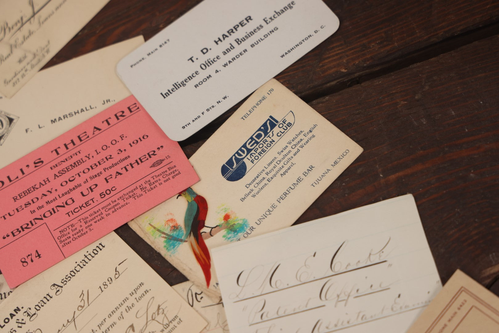 Lot 063 - Grouping Of 35+ Assorted Business Cards And Trade Cards, Circa Early To Mid 20th Century, Including Lawyers, Salespeople, Pastors, Etc