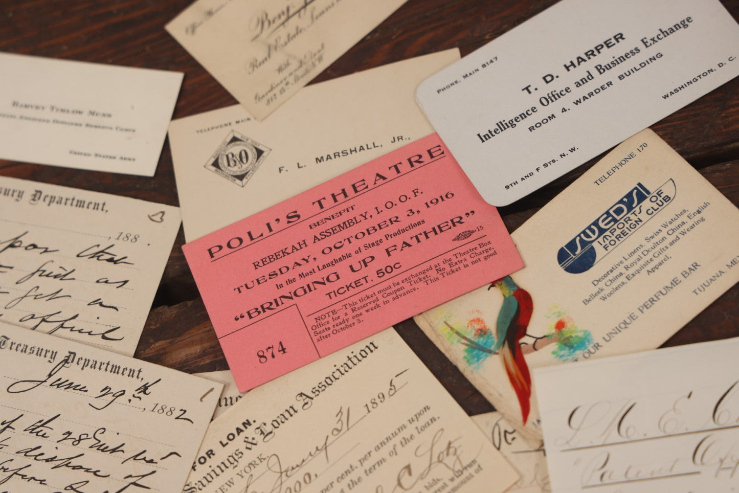 Lot 063 - Grouping Of 35+ Assorted Business Cards And Trade Cards, Circa Early To Mid 20th Century, Including Lawyers, Salespeople, Pastors, Etc