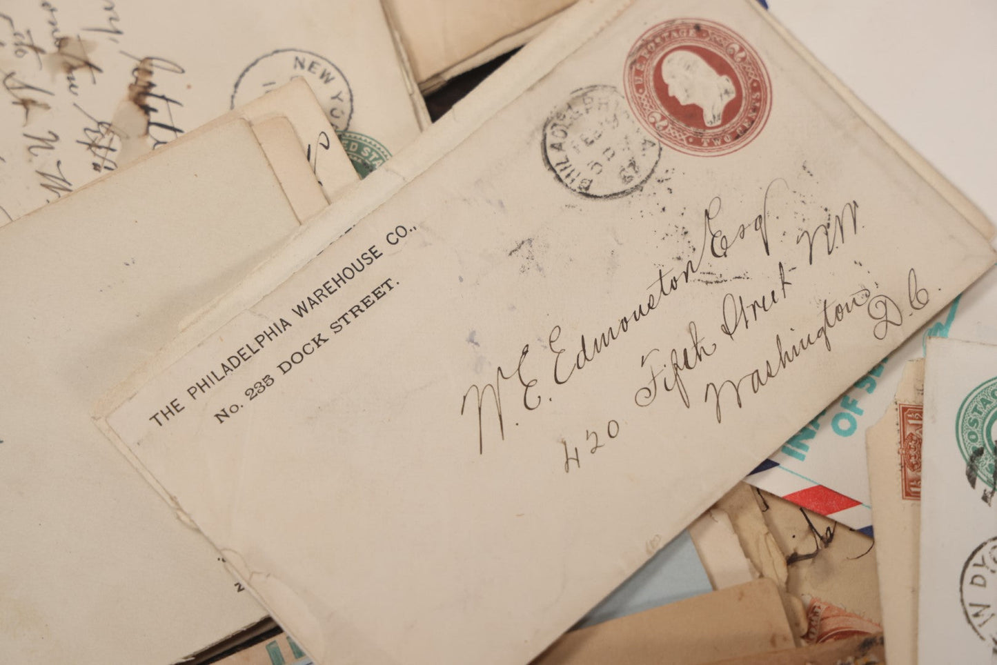 Lot 065 - Grouping Of 25+ Various Pieces Of Ephemera And Correspondence, Envelopes, Stamps Etc., Most With Contents, Though Some Empty, As Is, As Found