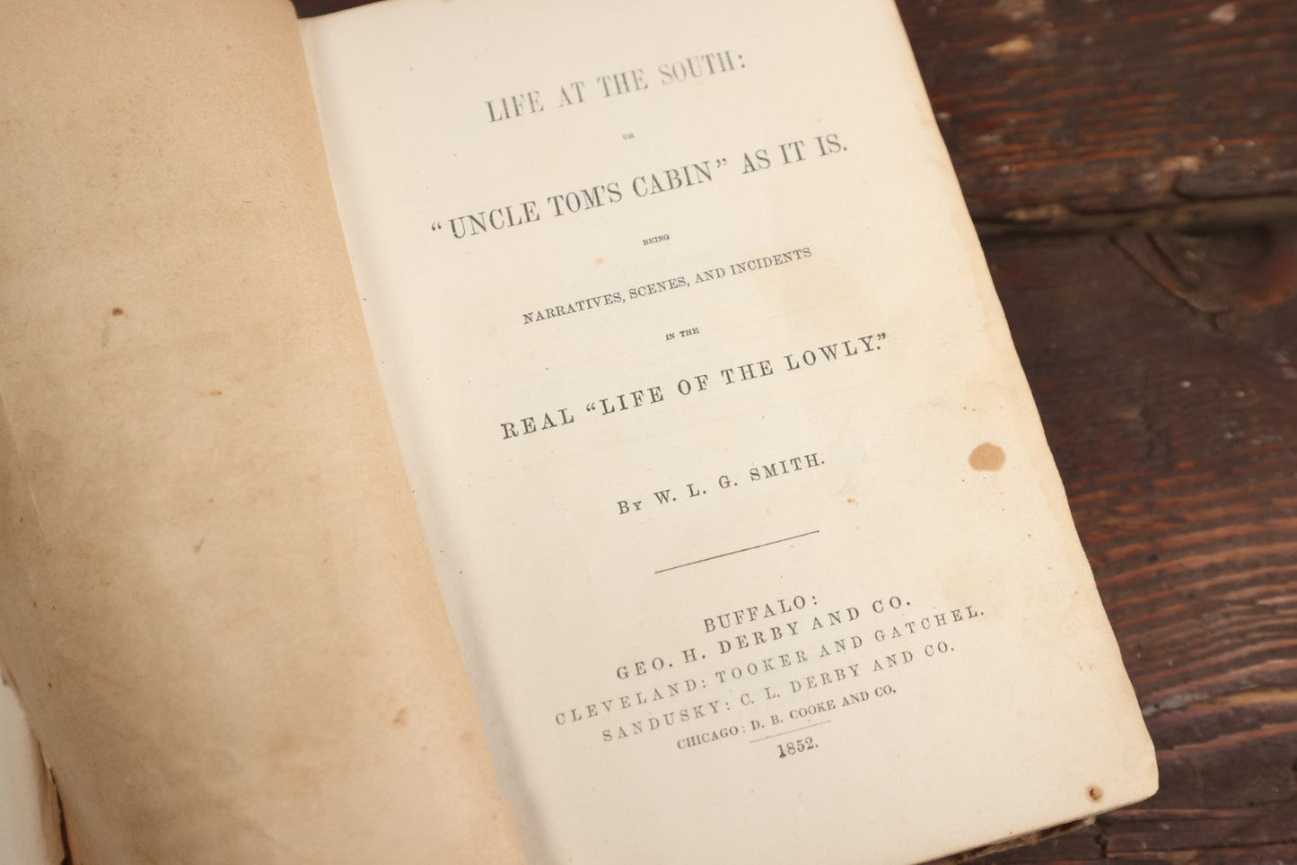 Lot 066 - Pair Of Antique African American Related Books, "Uncle Tom's Story Of His Life" And "Life At The South; Or Uncle Tom's Cabin As It Is", Mid 19th Century, 100% Of Proceeds To Be Donated To The Schomburg Center For Research In Black Culture