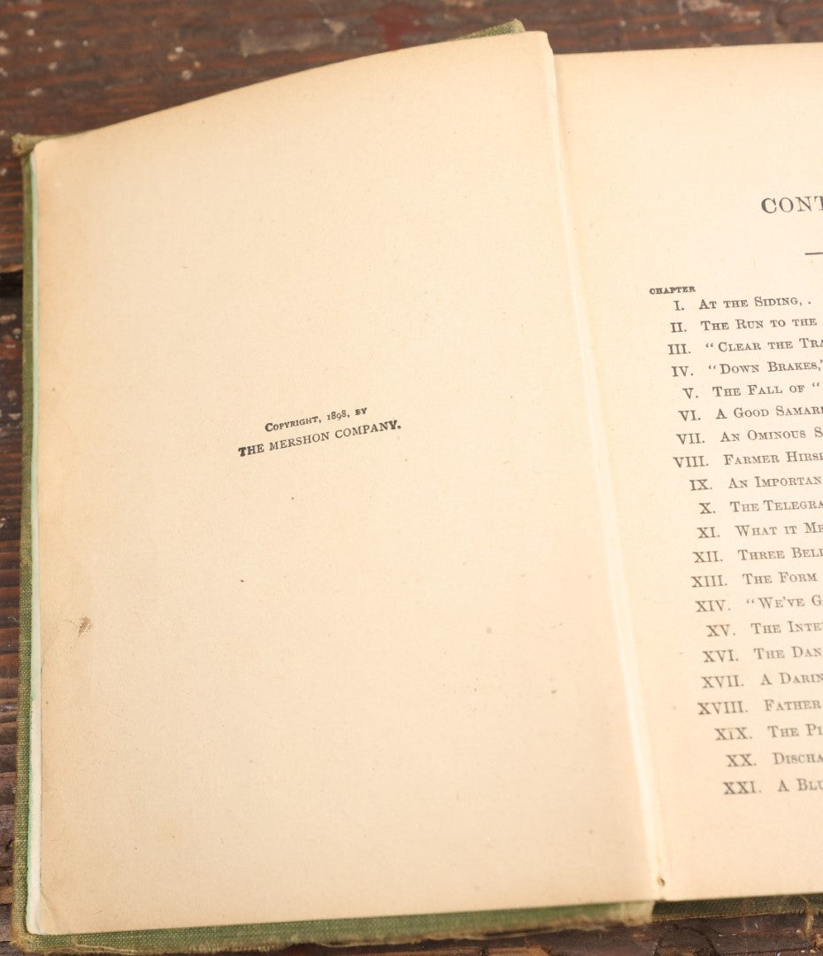 Lot 067 - "From The Throttle To The President's Chair: A Story Of American Railway Life" Antique Book By Edward S. Ellis, Copyright 1898 By The Mershon Company