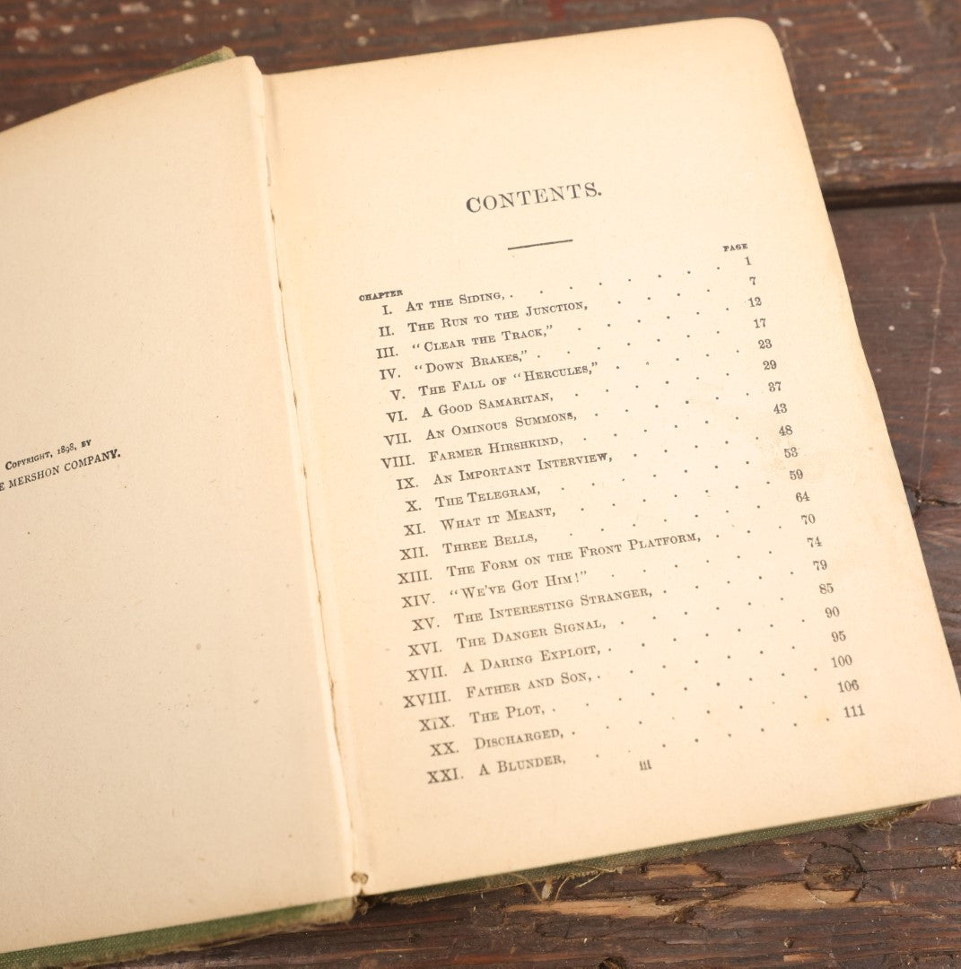 Lot 067 - "From The Throttle To The President's Chair: A Story Of American Railway Life" Antique Book By Edward S. Ellis, Copyright 1898 By The Mershon Company