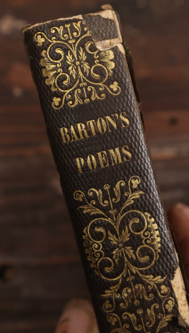 Lot 071 - "Poems Of Bernard Barton" Antique Poetry Book, Published By Henry F. Anners, Philadelphia, 1844