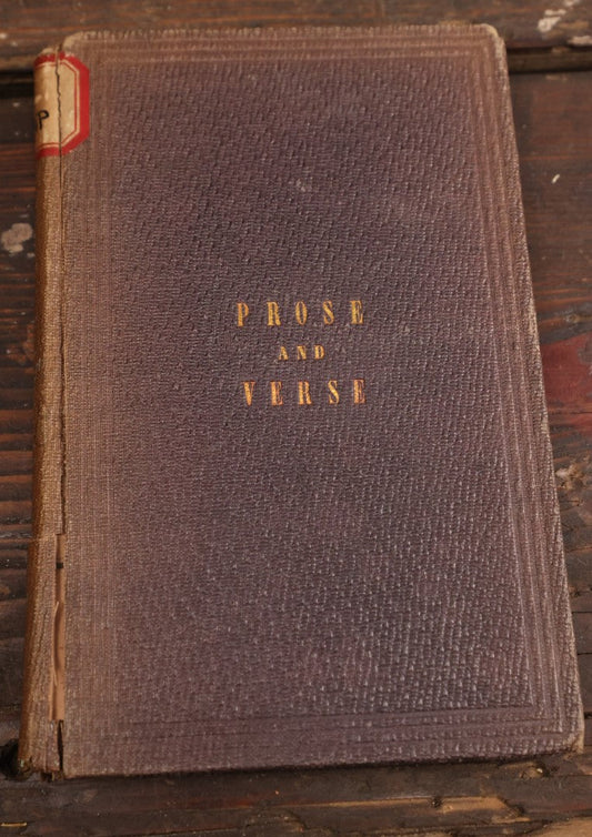 Lot 072 - "Proces And Verse By Albert Gallatin Remington" Antique Book Circa 1862