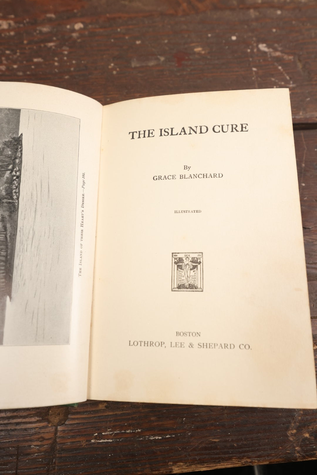 Lot 073 - "The Island Cure" Antique Novel By Grace Blanchard, Copyright 1922 By Lothrop, Lee & Shepherd Co., Illustrated