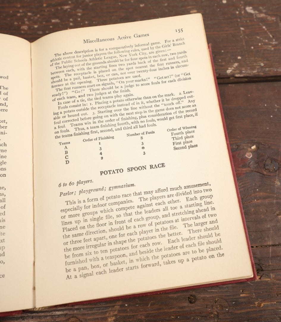 Lot 074 - "Games For The Playground, Home, School And Gymnasium" Antique Book By Jessie H. Bancroft, Copyright 1924, The Macmillan Company, New York, Illustrated