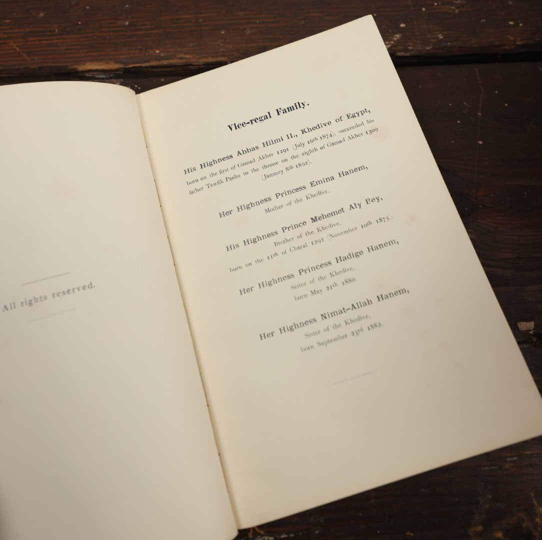 Lot 078 - "Cairo And Egypt: A Practical Handbook For Visitors To The Land Of The Pharaohs" Antique Book Published By Shepheard's Hotel, Circa Late 19th Century