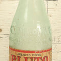 Lot 005 - Antique Pluto Water Glass Bottle With Original Paper Label, Devil Graphics, French Lick Springs Hotel Co., French Lick, Indiana, With Embossed Devil On Bottom, Drilled Cap