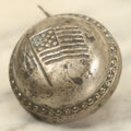 Lot 009 - Antique Patriotic Americana Bicycle Bell With American Flag, Manufactured By N.N. Bill Brass Co., East Hampton, Connecticut, Working Condition