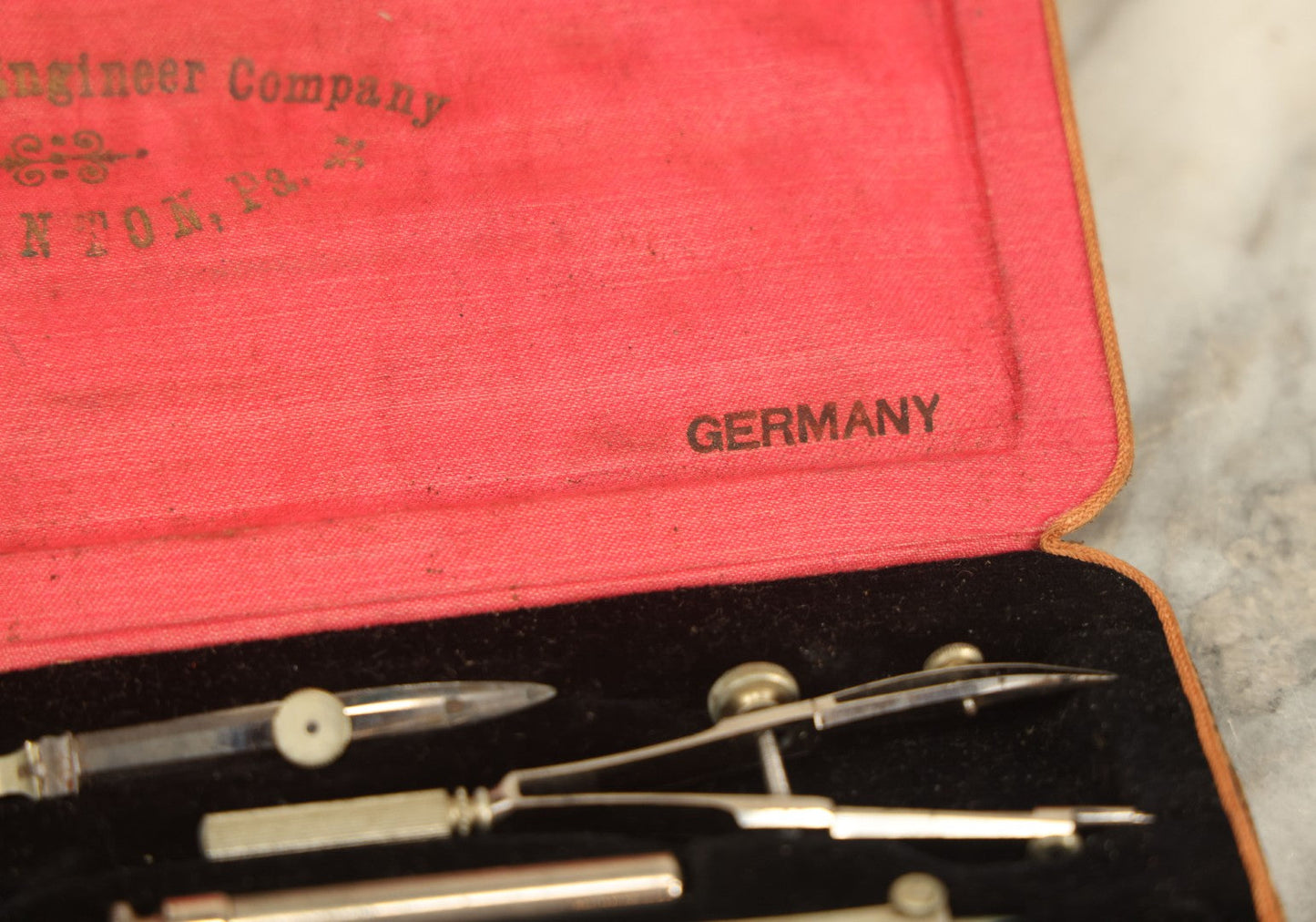 Lot 014 - Antique Drafting Set In Case, Made In Germany, From The Colliery Engineer Company, Scranton, Pennsylvania, Appears Complete