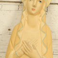 Lot 030 - Vintage "Magic Light" Virgin Mary Religious Chalkware Wall Hanger, Glows Under Black Light, Iris Halsey "Lumia" Original, Hand Painted, Magic Light Shop, New York City