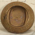 Lot 031 - Vintage British Courage Brewery Bar Top Brass Tip Tray, "Take Courage" With Rooster Motif, Various Wear, Rust