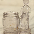 Lot 038 - Vintage Charlie Chaplin Borgfeldt Glass Candy Container Bank, Note Chipping