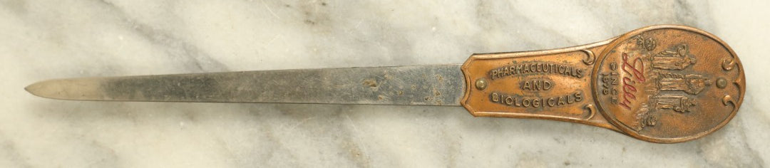 Lot 056 - Vintage Advertising Letter Opener For Lilly Pharmaceuticals And Biologicals